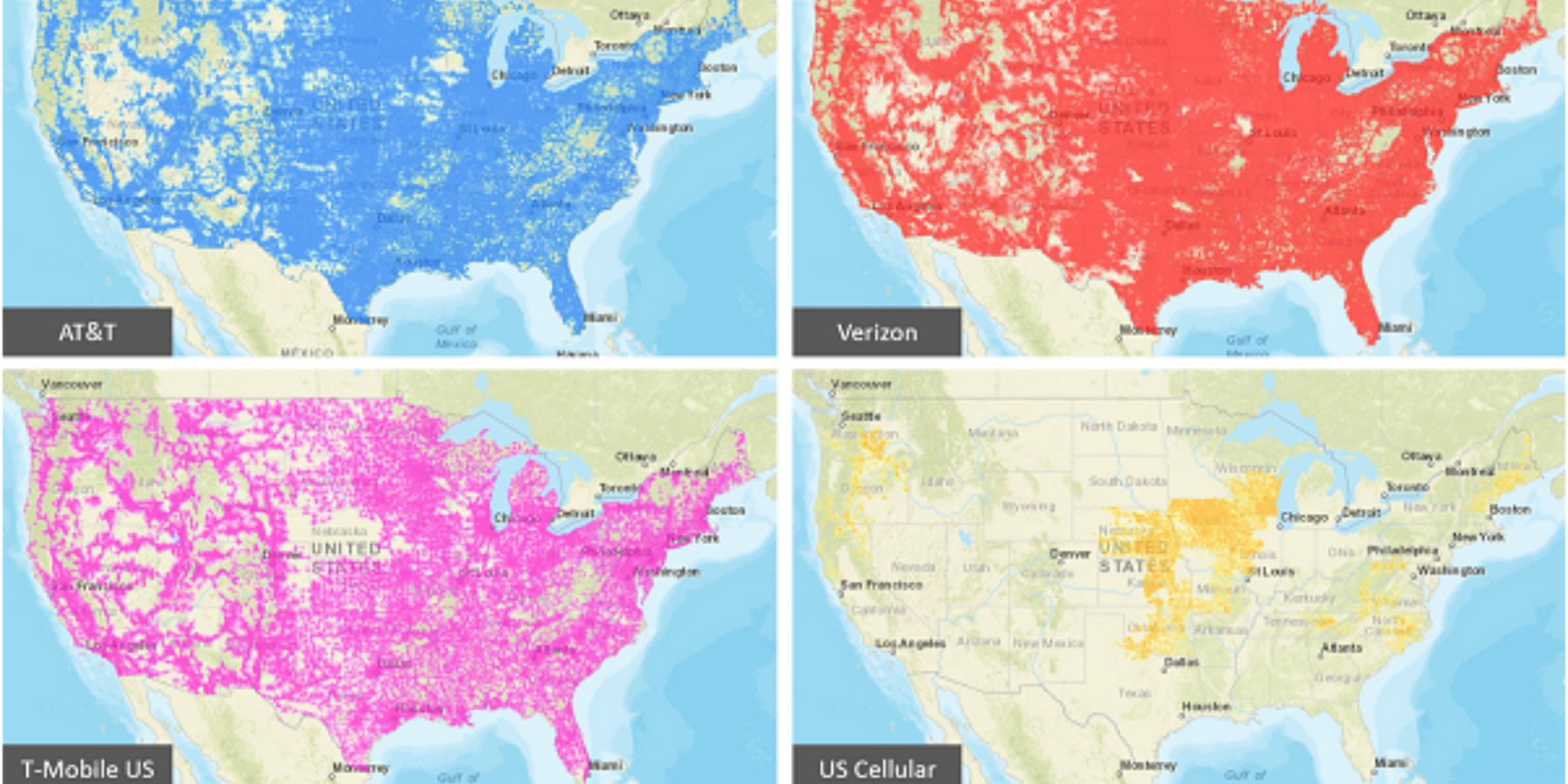 Best Cell Service Near Me – Carrier Coverage Map