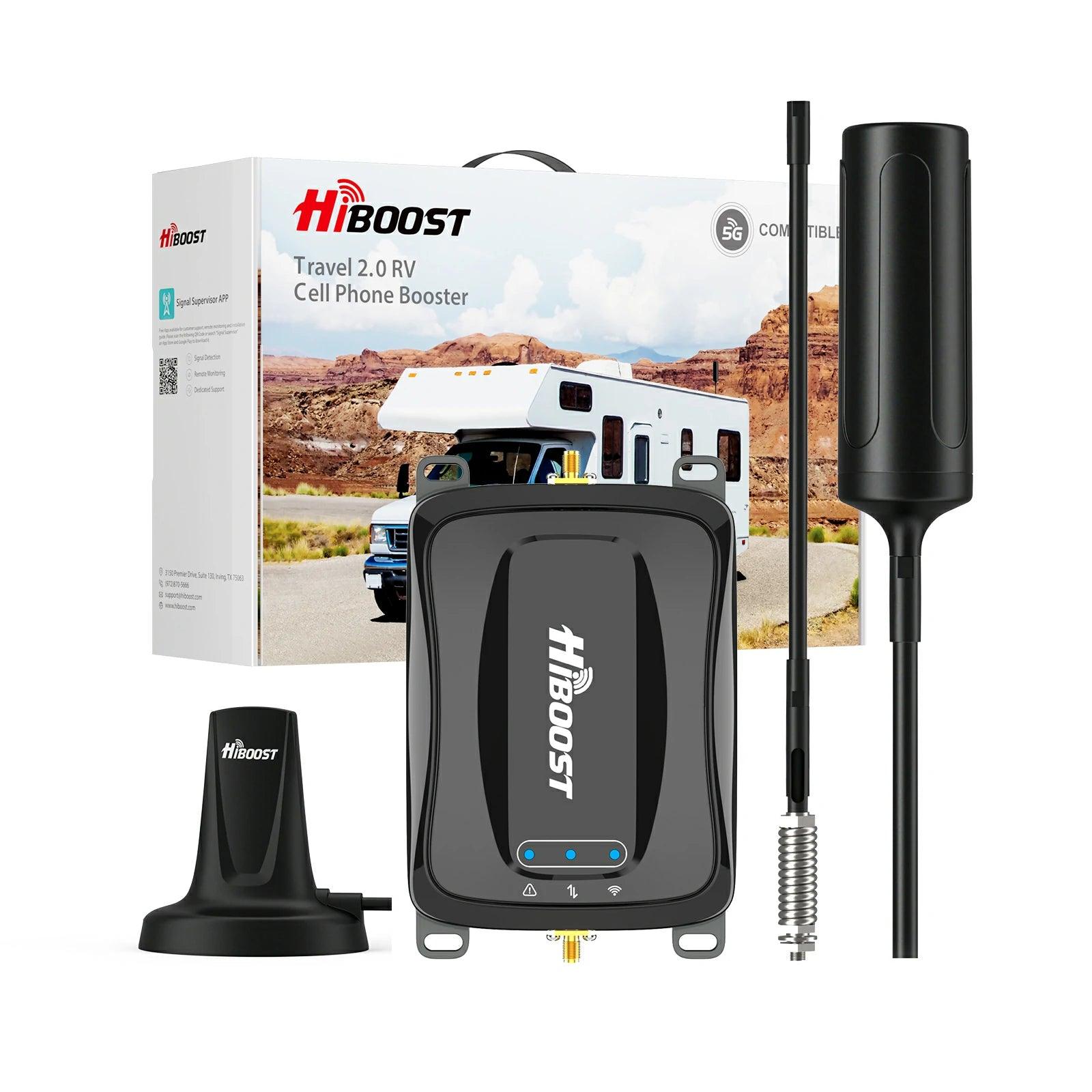 hiboost  travel 2.0 rv mobile phone booster contents