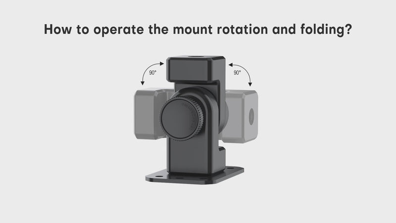 How to operate the mount rotation and folding?