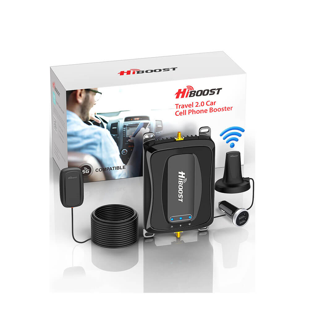  HiBoost Amplificador de señal de teléfono celular para  vehículos, 5G 4G LTE, Potenciadores para todos los operadores  estadounidenses Verizon AT&T T-Mobile US Cellular, Antena magnética para  techo