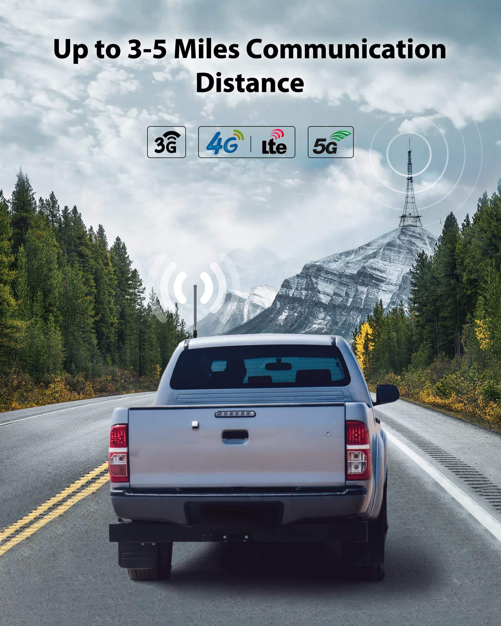  HiBoost Amplificador de señal de teléfono celular para camión, Kit de refuerzo de alta potencia
